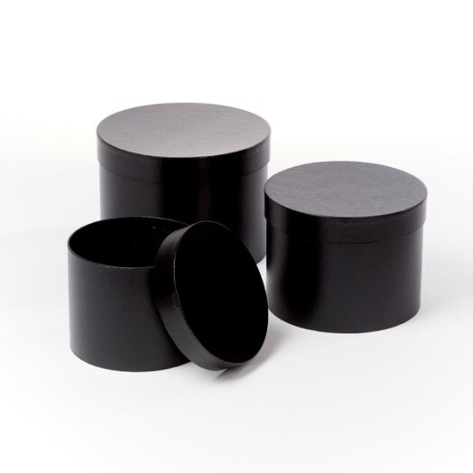 Set of 3 Symphony Hat Boxes - Black