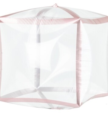 Rose Gold Trim Clearz Cubez Balloon