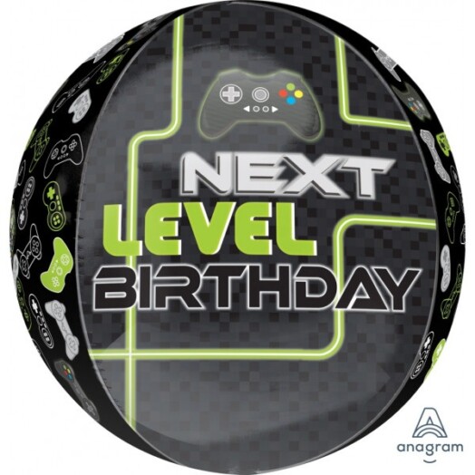 Level Up Birthday Orbz Balloon