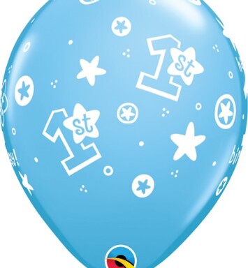 11 Inch 1st Birthday Circle Stars - Boy
