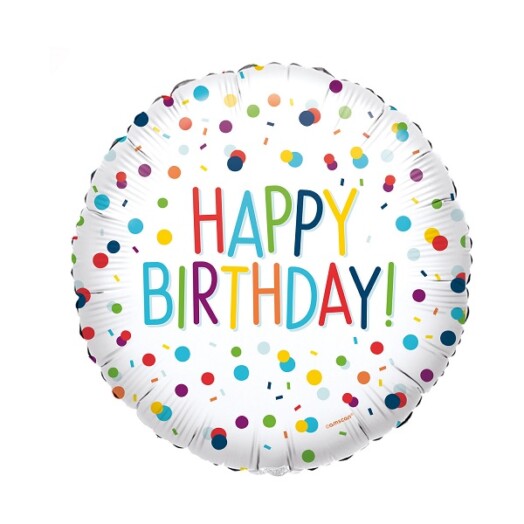 17 Inch Confetti Birthday Foil Balloon