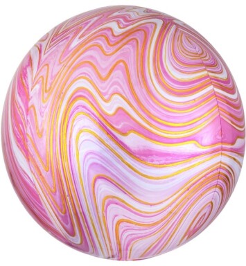 Pink Marblez Orbz Balloon