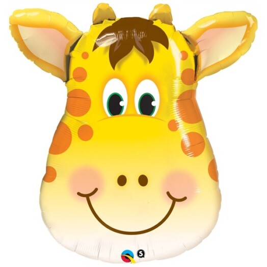 Unpackaged 14 Inch Mini Jolly Giraffe Foil Balloon