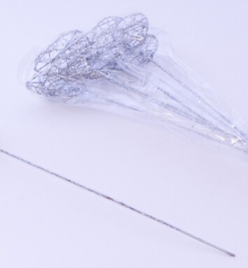 Heart Wand Silver 6pk