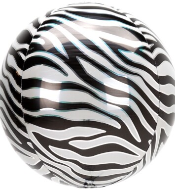 Animalz Zebra Print Orbz Balloon
