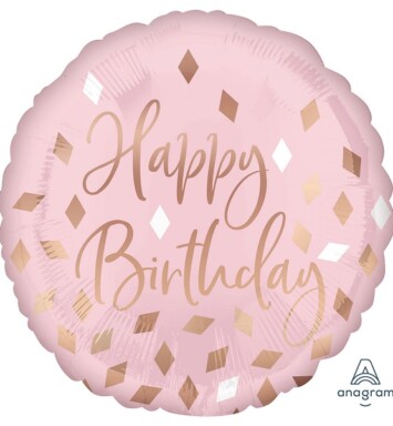 17 Inch Blush Birthday Foil Balloon