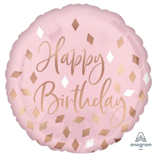 17 Inch Blush Birthday Foil Balloon