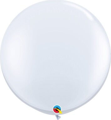 3ft Standard White Latex Balloon 2pk