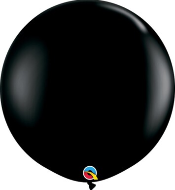 3ft Fashion Black Latex Balloon 2pk