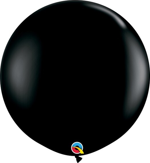 3ft Fashion Black Latex Balloon 2pk