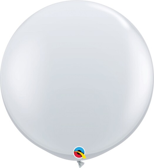 3ft Diamond Clear Latex Balloon 2pk