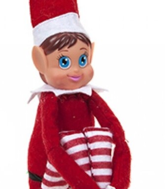 12" Red Long Leg Soft Body Vinyl Face Elf - Girl