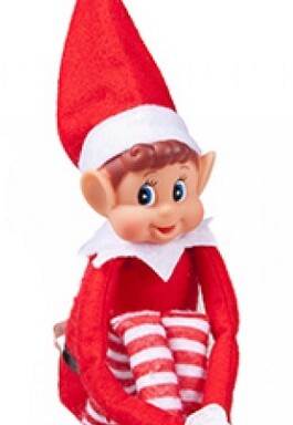 12" Red Long Leg Soft Body Vinyl Face Elf - Boy