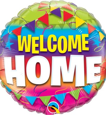 18" Welcome Home Pennants Foil Balloon