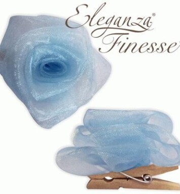 Eleganza Finesse Clip Roses - Light Blue