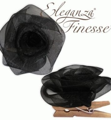 Eleganza Finesse Clip Roses - Black