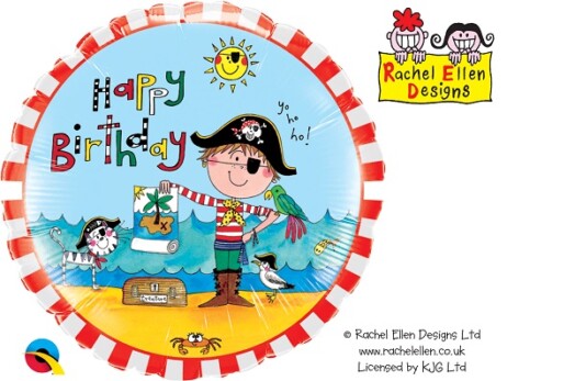 18 Inch Rachel Ellen Birthday Pirate Foil Balloon