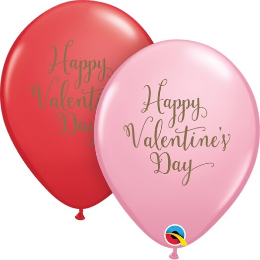 11 Inch Happy Valentine's Day Script Red & Pink