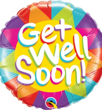18" Get Well Soon Sunshine Foil Balloon