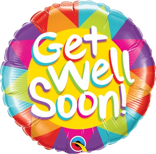 18" Get Well Soon Sunshine Foil Balloon