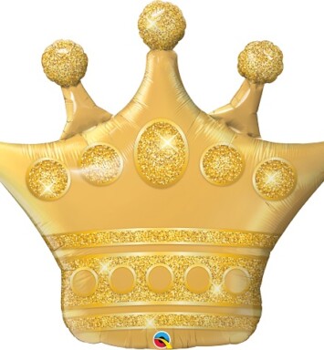 Golden Crown Supershape Foil Balloon
