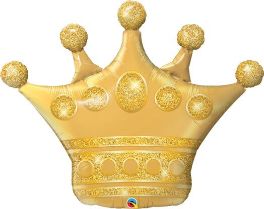 Golden Crown Supershape Foil Balloon