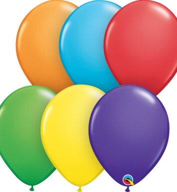 11 Inch Bright Rainbow Assortment Latex Balloons 100ct
