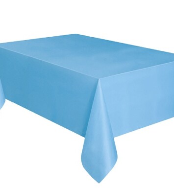Powder Blue Plastic Tablecover