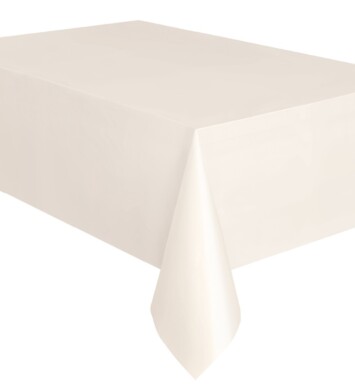 Ivory Plastic Tablecover