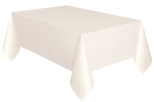 Ivory Plastic Tablecover