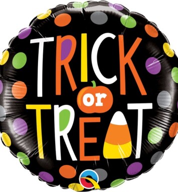18 Inch Trick or Treat Dots Foil Balloon
