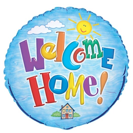 18" Welcome Home Foil Balloon