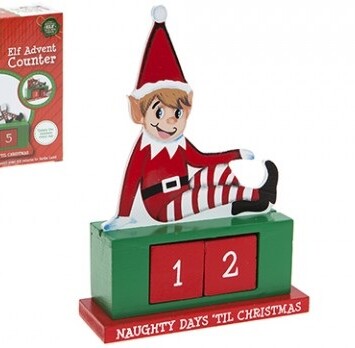 Elf Wooden Advent Countdown
