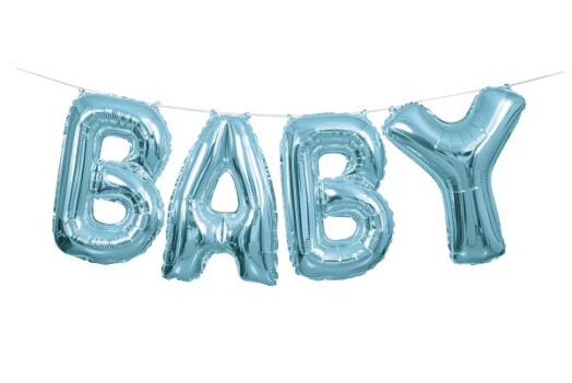 14 Inch Baby Letter Balloon Banner Kit - Blue