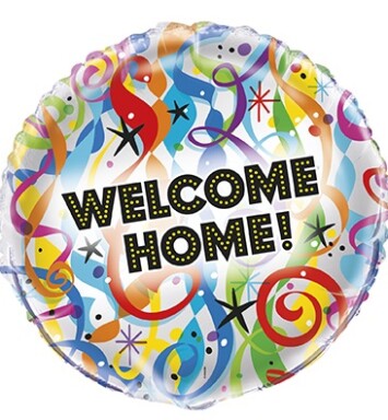 18" Bright Welcome Home Foil Balloon
