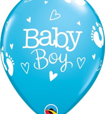 11 Inch Baby Boy Footprints & Hearts