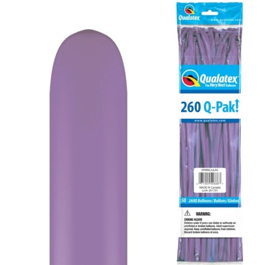 260Q Fashion Spring Lilac Latex Balloons 50ct