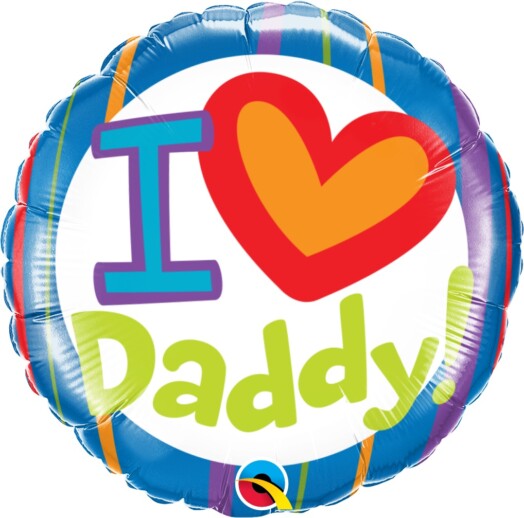 18" I (heart) Daddy! Foil Balloon