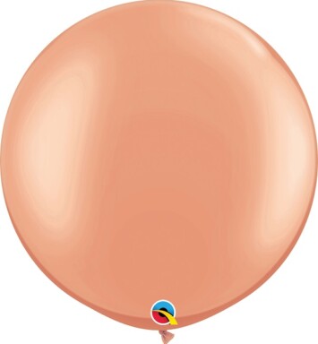 30 Inch Metallic Rose Gold Latex Balloon 2pk