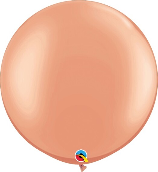30 Inch Metallic Rose Gold Latex Balloon 2pk
