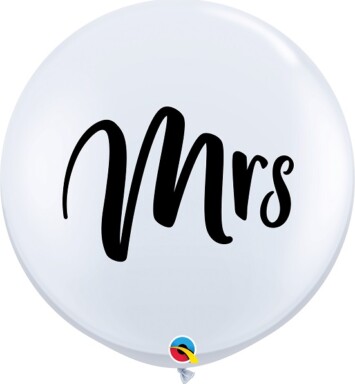 3ft Mrs. White Latex Balloon 2pk