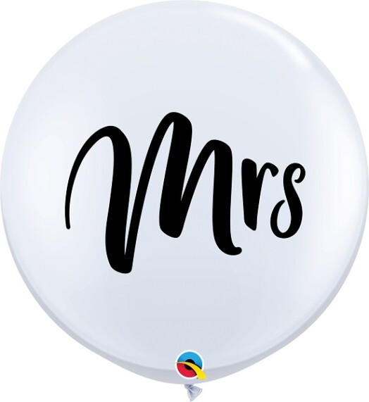 3ft Mrs. White Latex Balloon 2pk