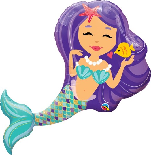 Enchanting Mermaid Super Shape Foil Balloon