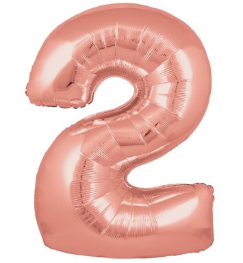 30" Rose Gold Number 2 Foil Balloon