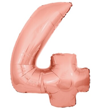 30" Rose Gold Number 4 Foil Balloon