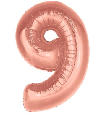 30" Rose Gold Number 9 Foil Balloon