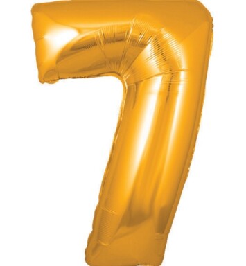30" Gold Number 7 Foil Balloon