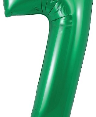 34" Green Number 7 Foil Balloon