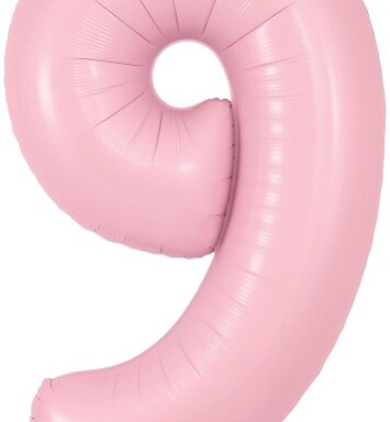 34" Matte Pink Number 9 Foil Balloon