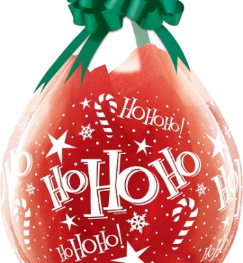 18 Inch Merry Christmas Assortment Diamond Clear Latex